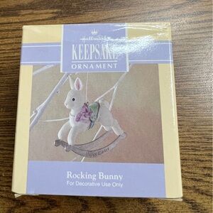 Hallmark Rocking Bunny 1992 Easter Collection Handcrafted & Dated Nickel Plated